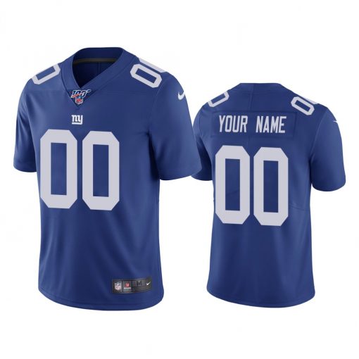 Men's New York Giants ACTIVE PLAYER Custom 2019 Blue 100th Season Vapor Untouchable Limited Stitched NFL Jersey
